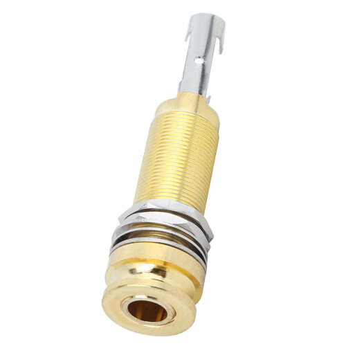 Gold End Pin Jack with Strap Lock for Guitar
