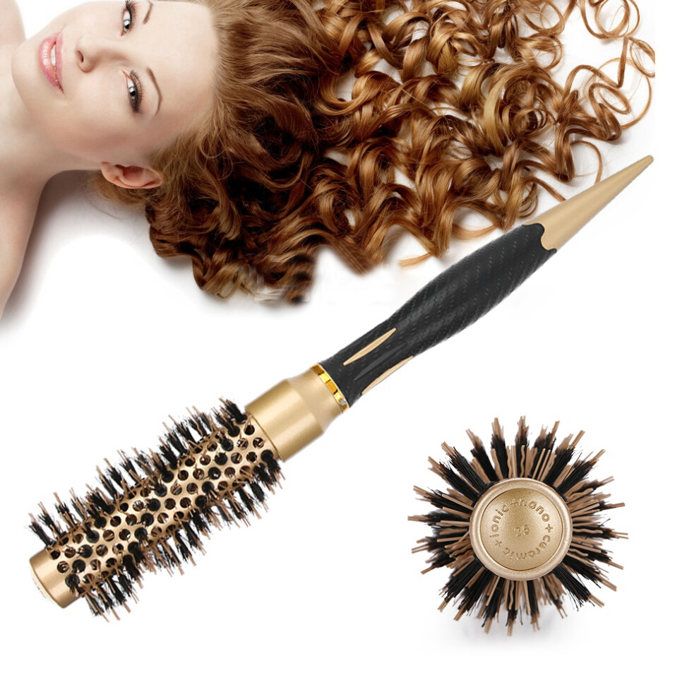 Natural Nylon Round Hair Comb, Anti-Static for