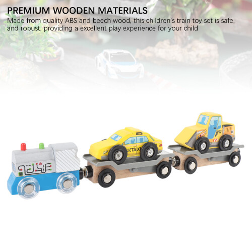 Safe Wooden Train Set for Kids 3+ Years