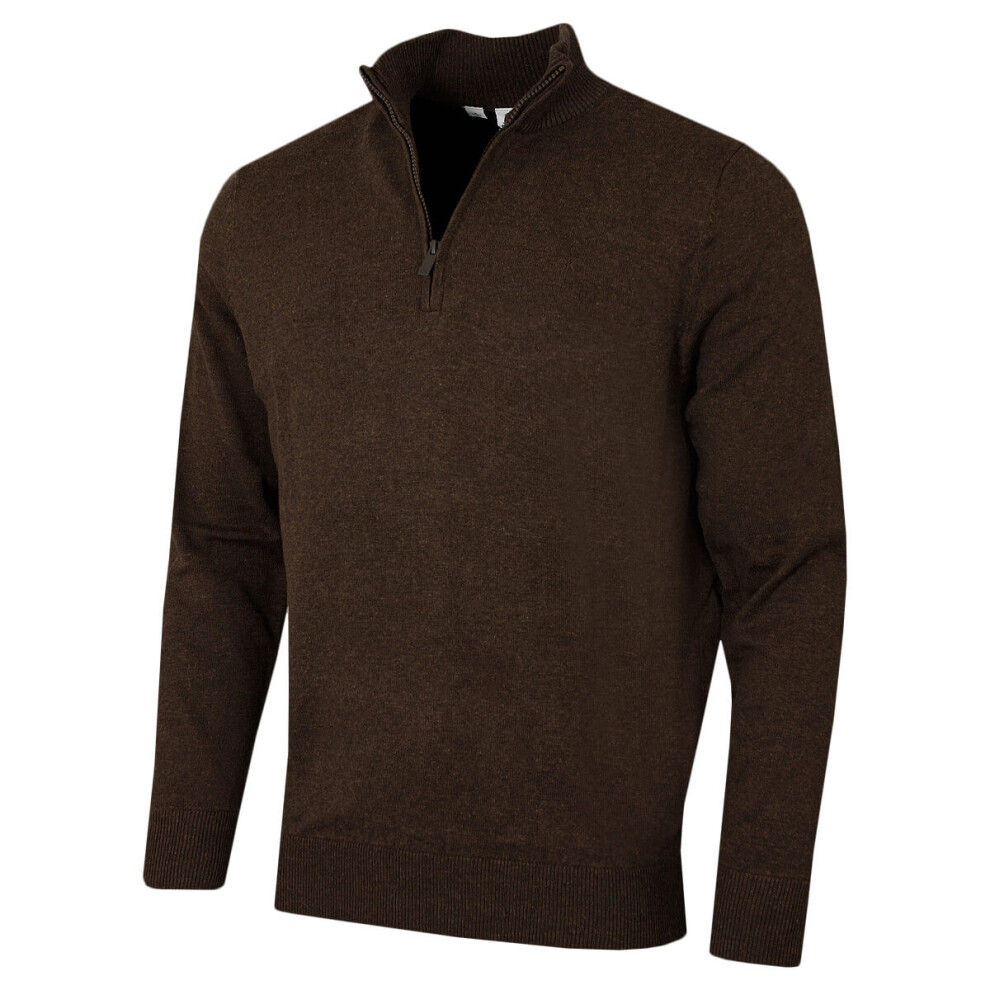 Calvin Klein (Xxxxl, Peat) Mens 2026 Campus 1/2 Zip All Season Easy Care Sweater
