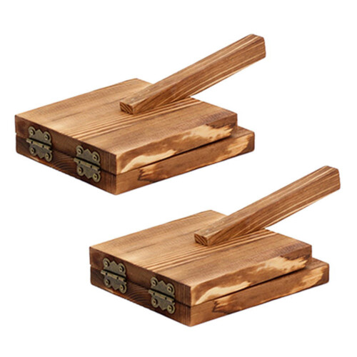 Teigtaschenpresse aus Holz – 2er-Pack