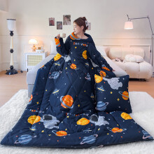 Couverture d'hiver portable avec manches, couette et oreiller 2 en 1
