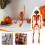 Decoração de Halloween em forma de esqueleto de abóbora (1 peça) 2