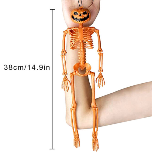 Decoração de Halloween em forma de esqueleto de abóbora (1 peça) 2
