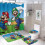 Σετ κουρτινών μπάνιου Mario4 τεμαχίων για όλη την οικογένεια με αντιολισθητικά 1