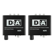Convertisseur audio Hi-Fi numérique optique coaxial Toslink 2 x 192 kHz vers analogique RCA 3,5 mm avec SPDIF