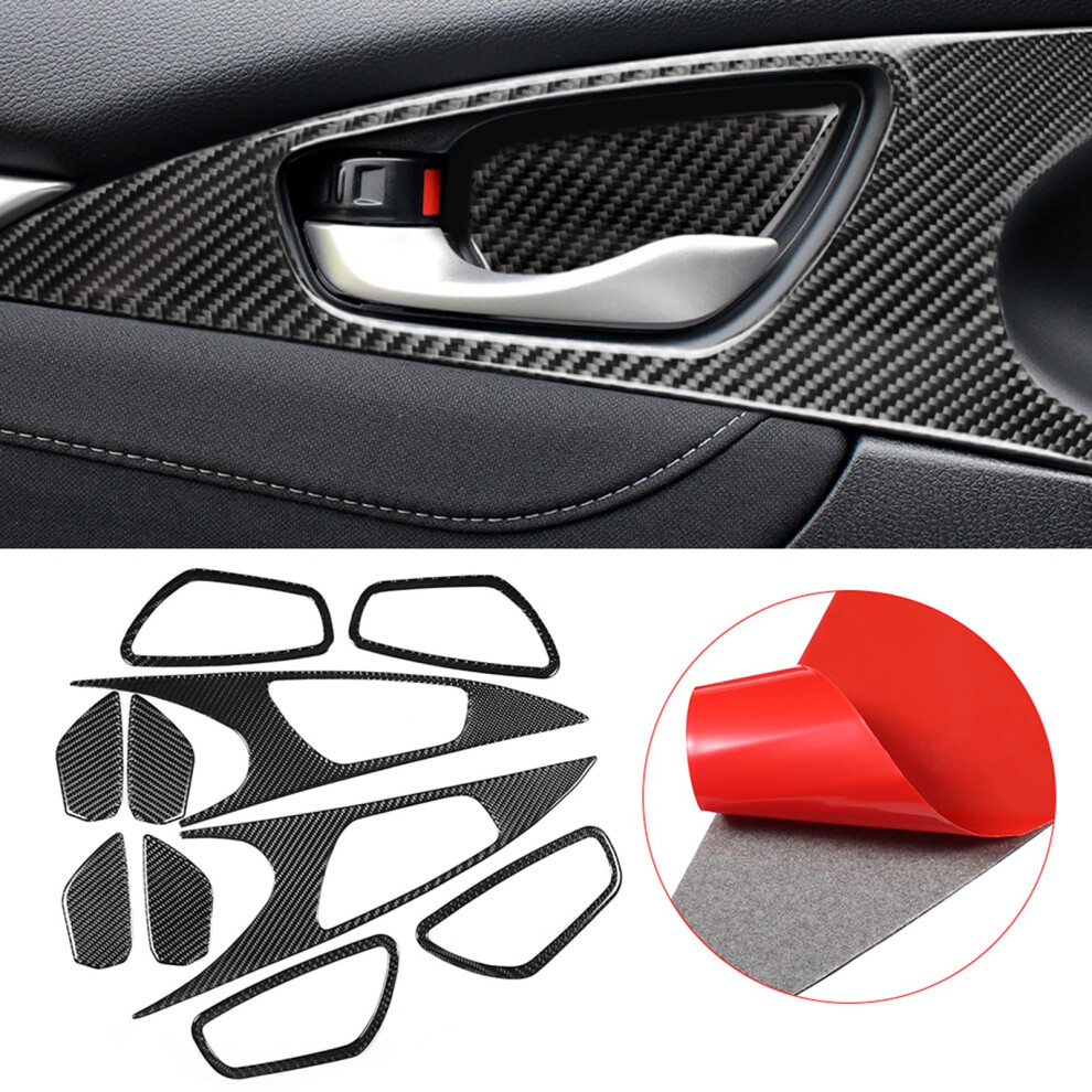 Carbon Fibre Interior Handle Bowl Trim For Civic 7790334876596