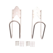 Lot de 2 supports muraux pour tuyau d'arrosage, crochets de suspension robustes en acier inoxydable pour le rangement du tuyau.
