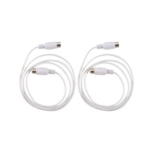 Lot de 2 câbles d'extension MIDI 5 broches mâle vers 5 broches mâle pour piano électrique, clavier ou instrument, câble PC, 1,5 m
