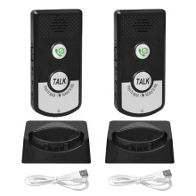 Interphone sans fil avec fonction de surveillance vocale et rappel, interphone bidirectionnel adapté à la maison, aux hôpitaux et aux hôtels.