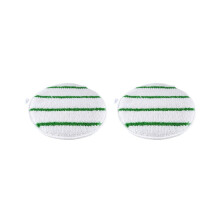 2pcs 19in Rotary Yarn Bonnet Low Profile with Agitation Stripes Carpet Cleaning Bonnet Pad