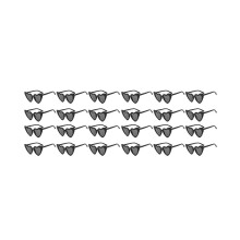 24X Wedding Heart Shaped Sunglasses Bachelorette Party Glasses Bridesmaid Groomsmen Gifts Black