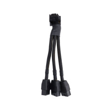 Câble d'extension GPU 16 broches vers 3 x 8 broches PCIe - Adaptateur d'alimentation 16 broches 12+4 broches coudé à 90 (type B)