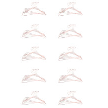 Cintres robustes pour adultes de 43 cm (17 pouces), couleur or rose, pour vêtements, manteaux, costumes, chemises et robes (lot de 50)
