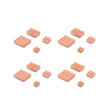 16 Pieces Cooling Copper Heatsink for Raspberry Pi 4B 1G 2G 4G Cooling Heatsinks Cooler(Pure Coper Heatsink)