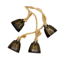 Vintage Handmade Brass Bell with Lanyard, Perfect for Door, Living Room, Garden and Wall Decoration