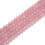 Contas redondas lisas de quartzo rosa brilhante de Madagascar, 6/8/10 mm, fio de 15,5 polegadas. 1