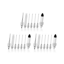 21-Piece Greasegun Needle Accessory Set, Including 15 Grease Needle Nozzles 3 Grease Needle Dispenser 3 Rubber Nipple