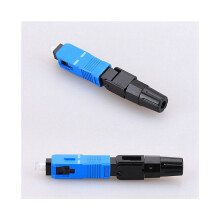 20Pcs SC/UPC Fiber Optic Fast Connectors Pre-Buried Quick Connector Fiber Assembly Adapters for Field Installation