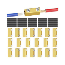 Kit de 20 connecteurs à vis pour câbles 20 A, connecteur d'amarrage de calibre 10 AWG, borne de câblage rapide, avec gaine thermorétractable.