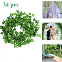 Fake Ivy Leaves Artificial Vine Hanging Plant 24 pcs 7.9 ft