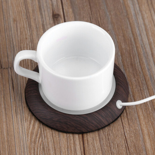 Chauffe-tasse USB, coussin chauffant imitation bois pour mug