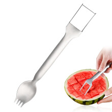 Fourchette à pastèque en acier inoxydable 2 en 1