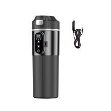 Elektrischer 12V/24V-Auto-Thermobecher, 500 ml, Temperaturregelung, Edelstahl, Touchscreen, isoliert