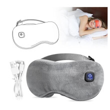 Occhiali riscaldanti senza fili con batteria, maschera riscaldante per occhi, 3 livelli di calore, rivestimento lavabile