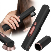 Kabelloses Glätteisen 5000 mAh, 3D Anti-Haarverklemmung, Aufheizung in 30 Sekunden, 160 bis 200 C, 3 Temperaturstufen, Für glattes Haar und Locken