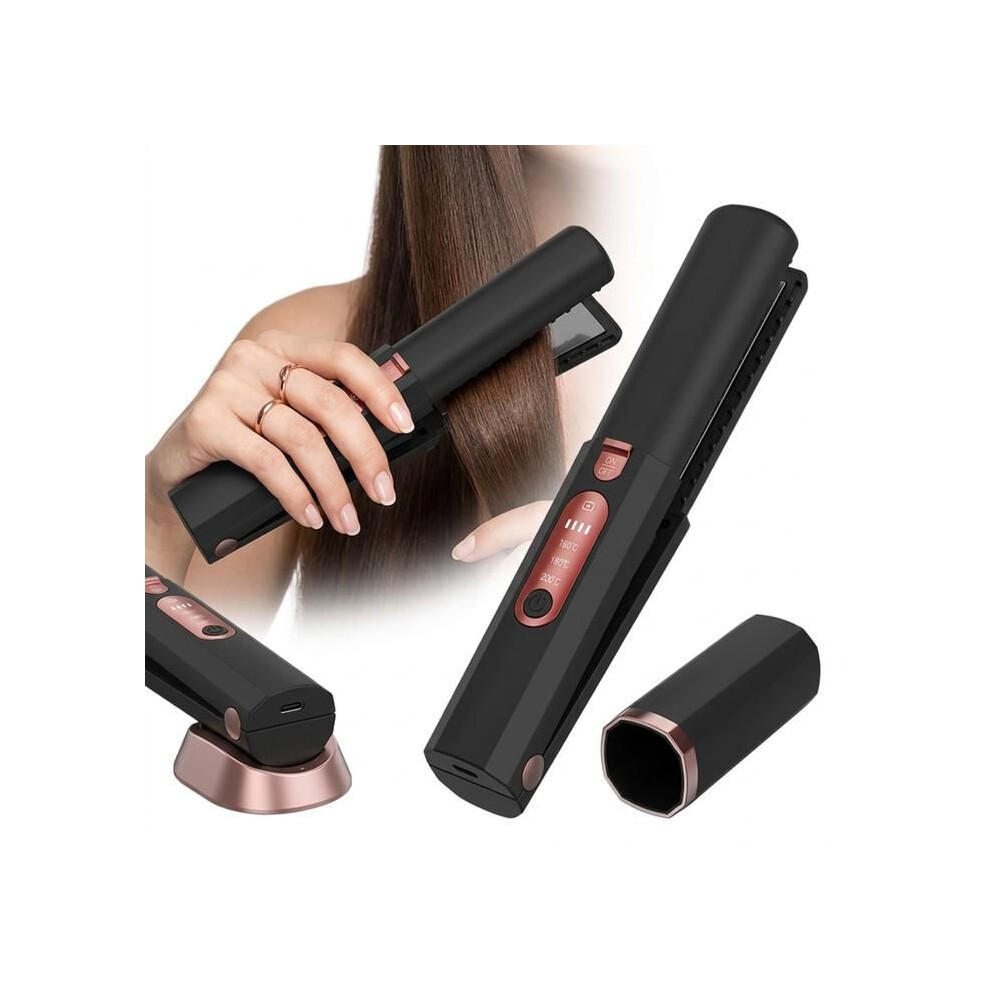 Cordless Hair Straightener 5000mAh 3D Anti-Snag Plates 30 Second Heat Up 160-200C 3 Temperatures For Curls and Straight Hair