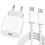 Φορτιστής USB-C 25W Λευκός με Καλώδιο USB-C 1 m 20W για iPhone 17 16 15 Γρήγορη Φόρτιση 1