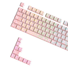 97 Tasten mit seitlichem Aufdruck, transparente-Rosa