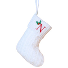 AuroraX Valkoinen Personoitu Joulusukka, 18 cm Pehmo