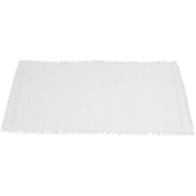 Weiße Picknickdecke für draußen, 90 x 180 cm, mit Quasten – Wasserdichte Polyester-Strand- und Campingmatte