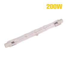 1 lâmpada halógena de 100/200/300 W, 118 mm, dupla face, linear R7s Hal200 W