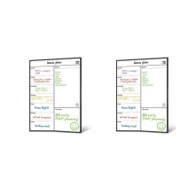 2x Magnetische Whiteboard-Kühlschrank-Kalender, Speiseplaner und Einkaufsliste – Memoboard und Famil