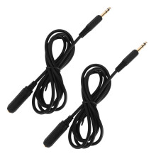 2x 6,35 mm (1/4 Zoll) Stereo-Stecker auf 6,35 mm (1/4 Zoll) Buchse Kabel, vergoldetes Audiokabel Ste