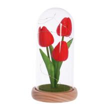 Luminária Noturna Tulipas Fnyoxu Feita à Mão, Luminária de Tulipas, Luminária de Mesa Engenhosa em Formato de Flor para Quarto, Luz Ambiente