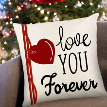 Housses de coussin Winysin pour la Saint-Valentin, 45 x 45 cm, coussins décoratifs rouges, housses de coussin en lin style ferme pour la maison, les