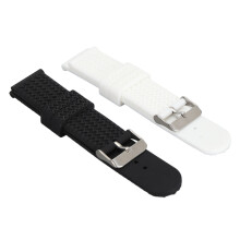 22 mm Silikonarmband-Schnalle wasserdicht Schwarz/Weiß