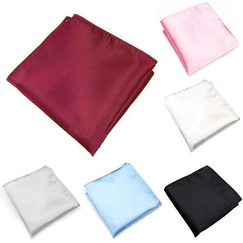 Pánský polyesterový čtvercový kapesník 22 cm černý