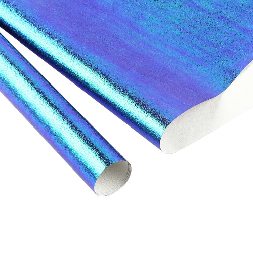 Regenbogenfarbenes, glänzendes Blumen-Geschenkpapier – wasserfest