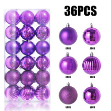 Boule de Noël décorative 3 cm, lot de 6