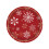Rote Schneeflocken-Pappteller, 23 cm, 50 Stück 1