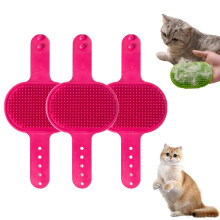Meowvo silicone grooming strap pad for cats and dogs red 1