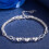 Zilveren schakelarmband voor dames, 20 cm 1