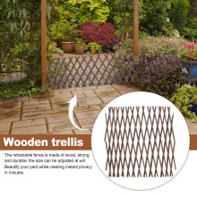 Wooden Privacy Screen Adjustable Telescopic 77 inch