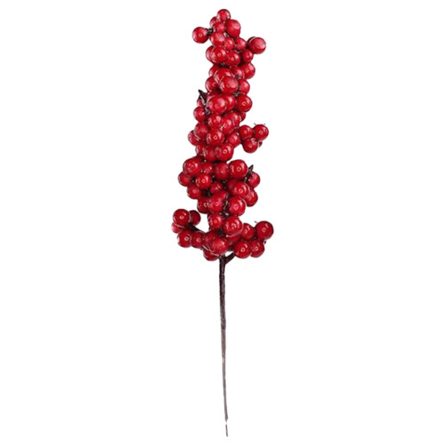Artificial Berry Branches Red Christmas Decor 10 Pcs
