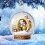 Yellow Crystal Acrylic Christmas Tree Initial Ornament Set 1